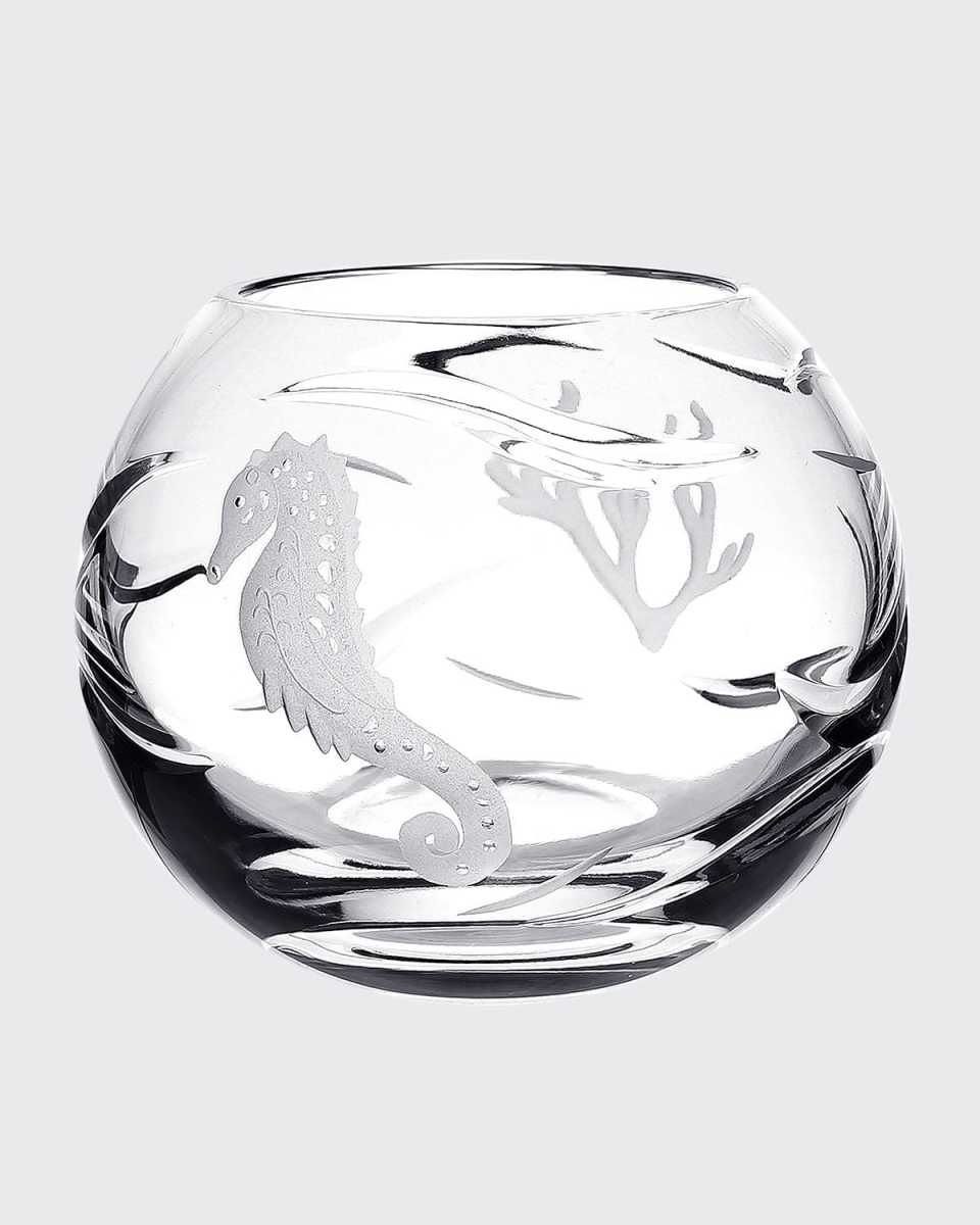Persephone Rose Bowl with Seahorse